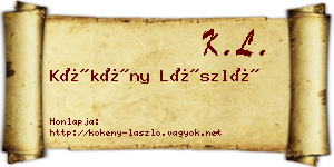 Kökény László névjegykártya