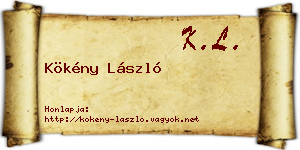 Kökény László névjegykártya