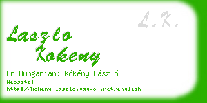 laszlo kokeny business card